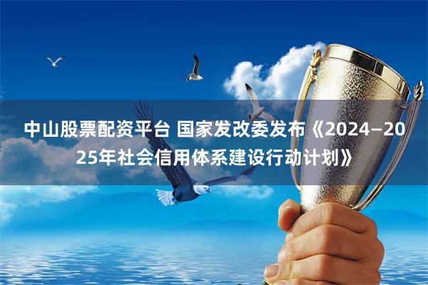 中山股票配资平台 国家发改委发布《2024—2025年社会信用体系建设行动计划》