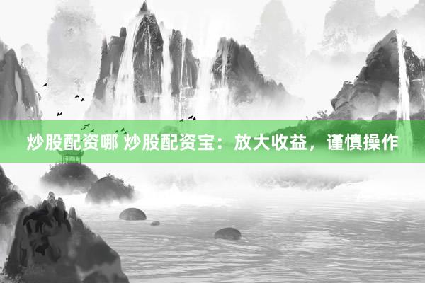 炒股配资哪 炒股配资宝:放大收益,谨慎操作